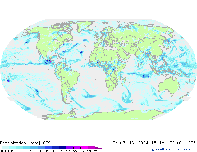 Précipitation GFS jeu 03.10.2024 18 UTC