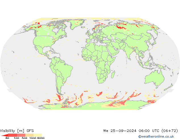 Visibility GFS We 25.09.2024 06 UTC