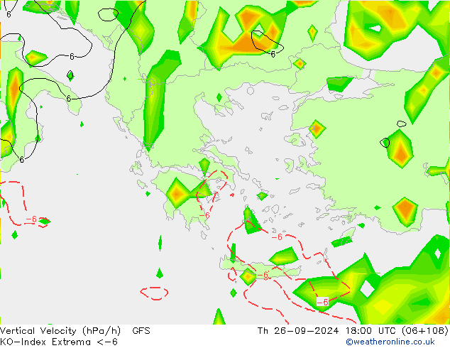 Convection-Index GFS Th 26.09.2024 18 UTC