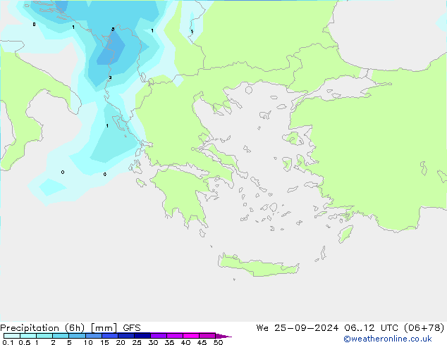 Z500/Rain (+SLP)/Z850 GFS mer 25.09.2024 12 UTC