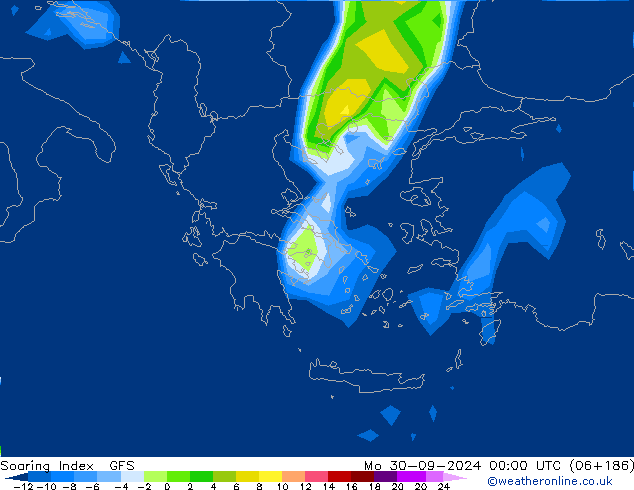 Soaring Index GFS ma 30.09.2024 00 UTC