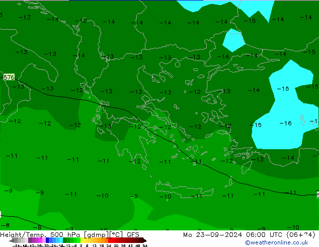 Z500/Rain (+SLP)/Z850 GFS Mo 23.09.2024 06 UTC