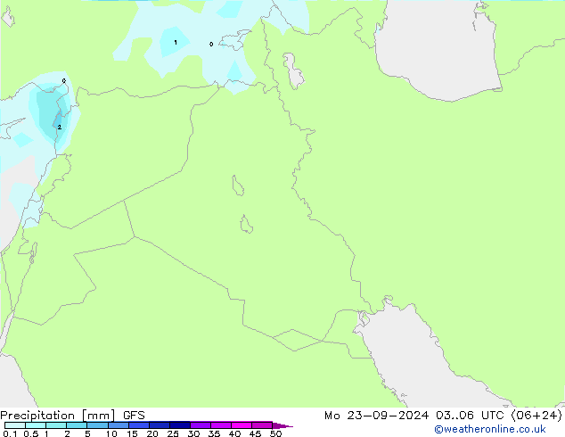 Neerslag GFS ma 23.09.2024 06 UTC