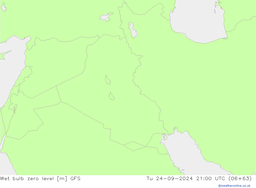 Theta-W Sıfır Seviyesi GFS Sa 24.09.2024 21 UTC