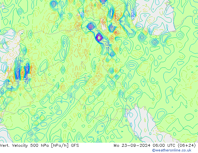 Vert. Velocity 500 hPa GFS Mo 23.09.2024 06 UTC