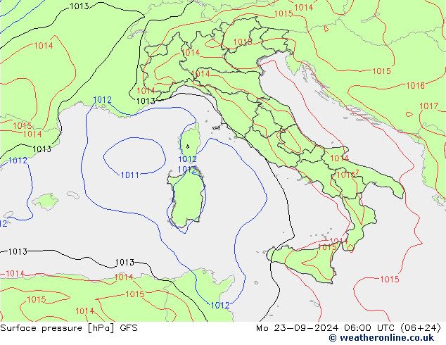 GFS: Seg 23.09.2024 06 UTC