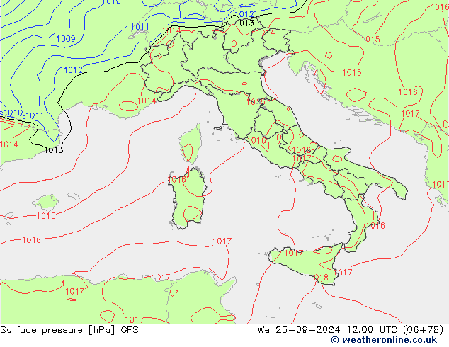 GFS: ср 25.09.2024 12 UTC