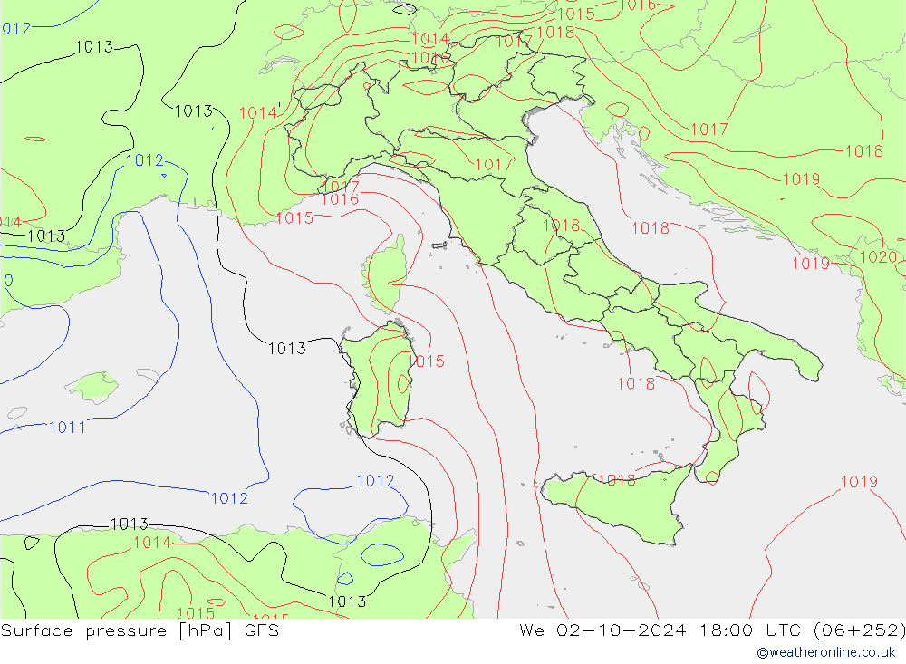 GFS: We 02.10.2024 18 UTC