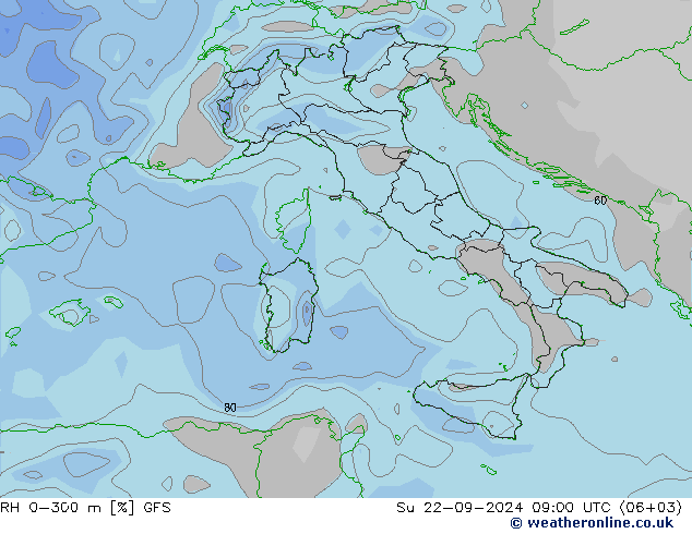 RV 0-300 m GFS zo 22.09.2024 09 UTC