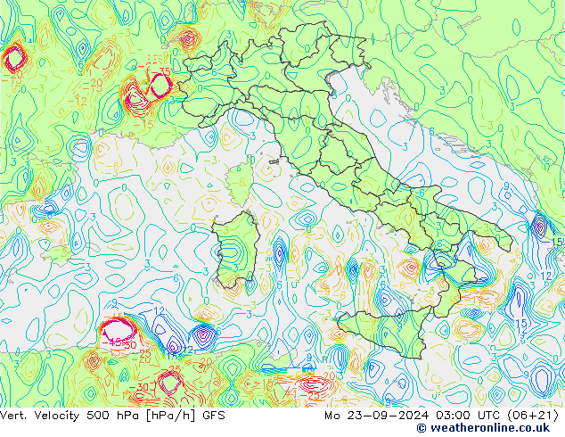 Vert. Velocity 500 hPa GFS Seg 23.09.2024 03 UTC