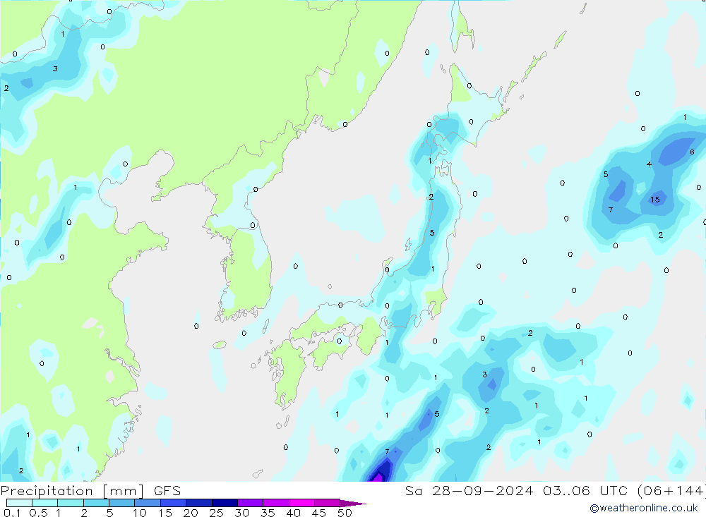 precipitação GFS Sáb 28.09.2024 06 UTC