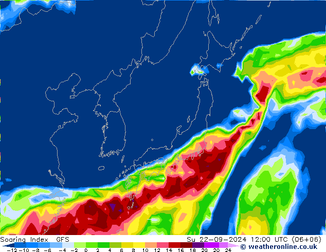 Soaring Index GFS Su 22.09.2024 12 UTC