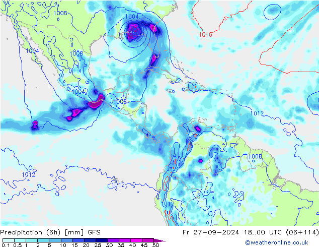 Z500/Regen(+SLP)/Z850 GFS vr 27.09.2024 00 UTC