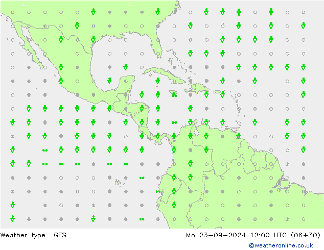 Weermodel GFS ma 23.09.2024 12 UTC