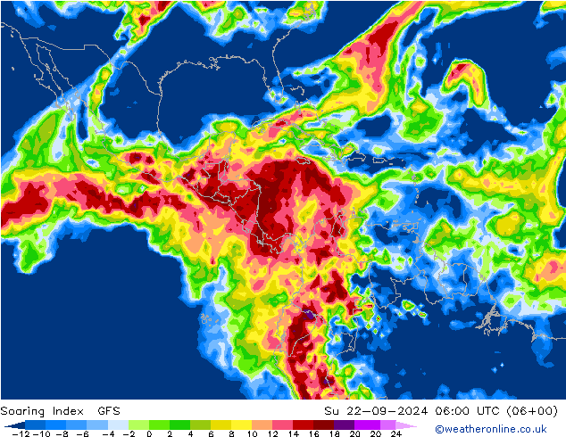 Soaring Index GFS Su 22.09.2024 06 UTC