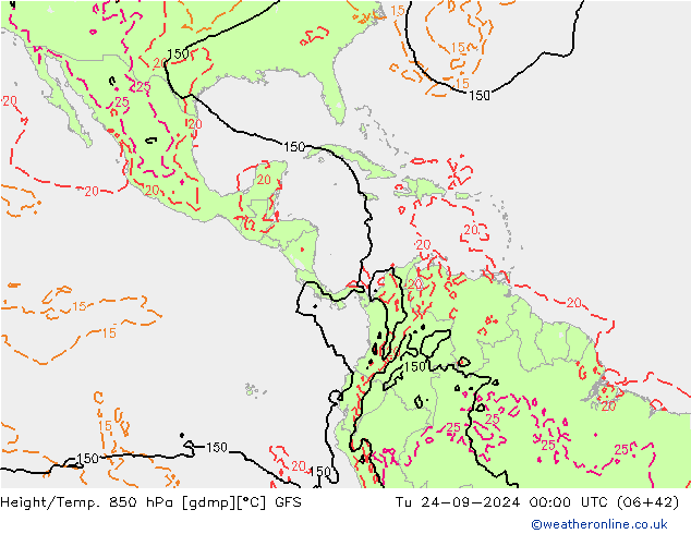 Z500/Rain (+SLP)/Z850 GFS mar 24.09.2024 00 UTC