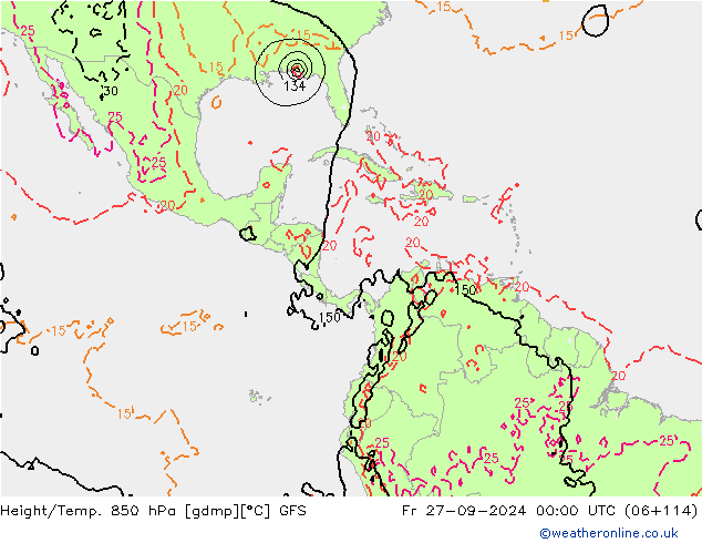 Z500/Regen(+SLP)/Z850 GFS vr 27.09.2024 00 UTC