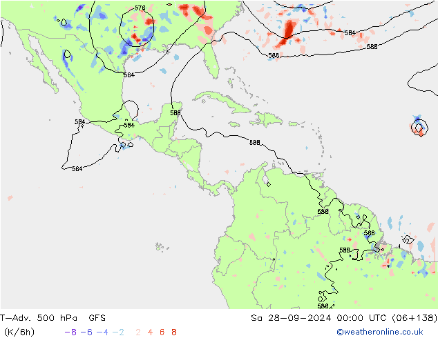 T-Adv. 500 hPa GFS Sa 28.09.2024 00 UTC