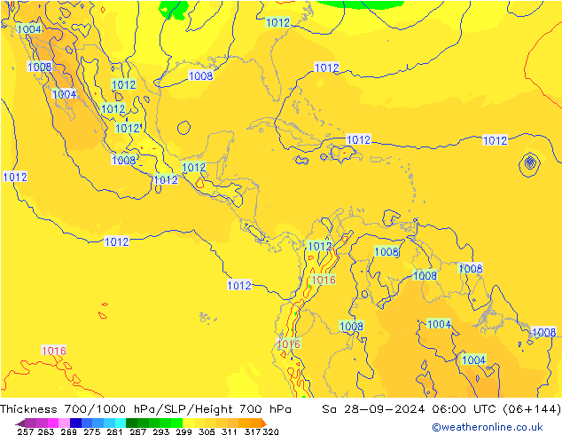 Thck 700-1000 hPa GFS Sa 28.09.2024 06 UTC