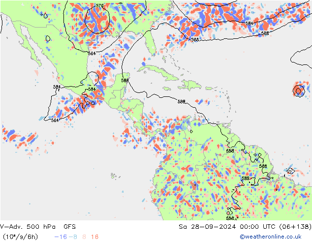 V-Adv. 500 hPa GFS Sa 28.09.2024 00 UTC