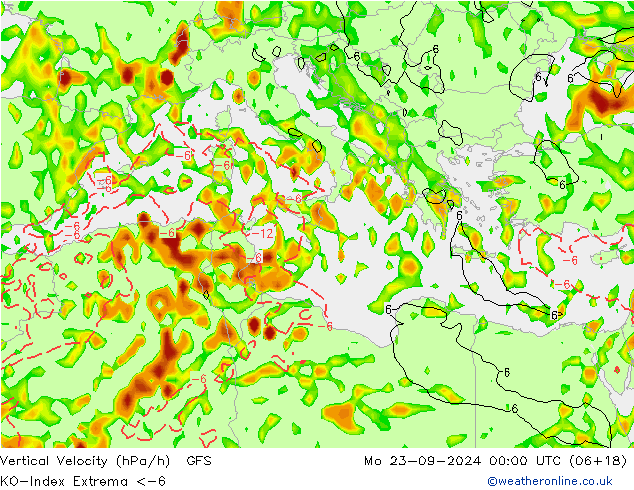 Convection-Index GFS Seg 23.09.2024 00 UTC