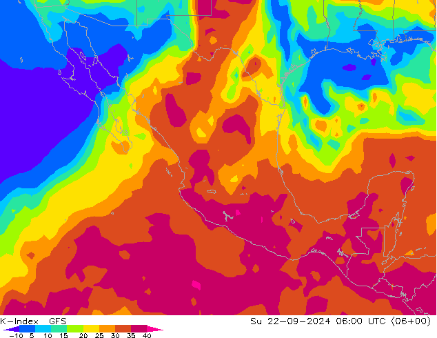 K-Index GFS So 22.09.2024 06 UTC