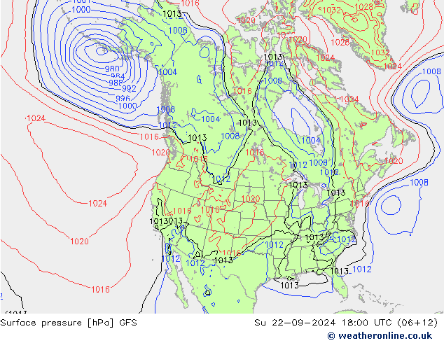 GFS: So 22.09.2024 18 UTC