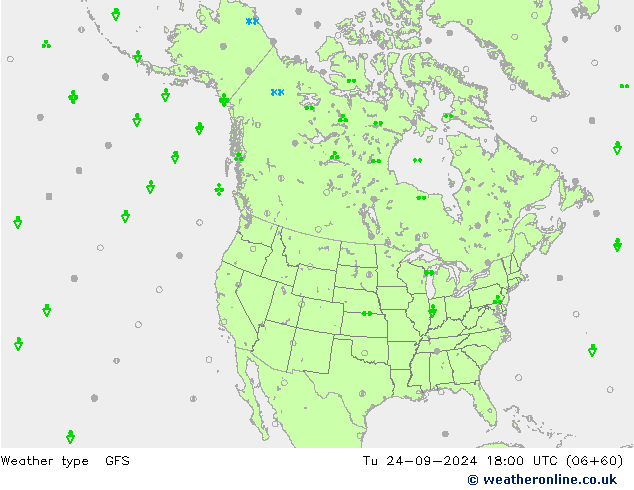 tipo de precipitação GFS Ter 24.09.2024 18 UTC