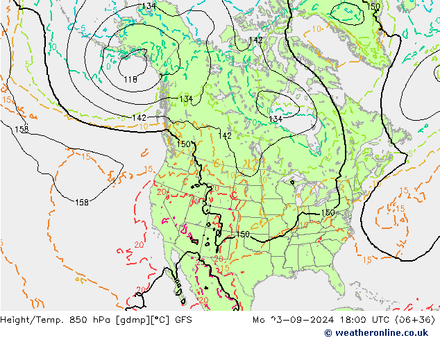 GFS: Po 23.09.2024 18 UTC