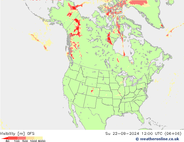 Sichtweite GFS So 22.09.2024 12 UTC