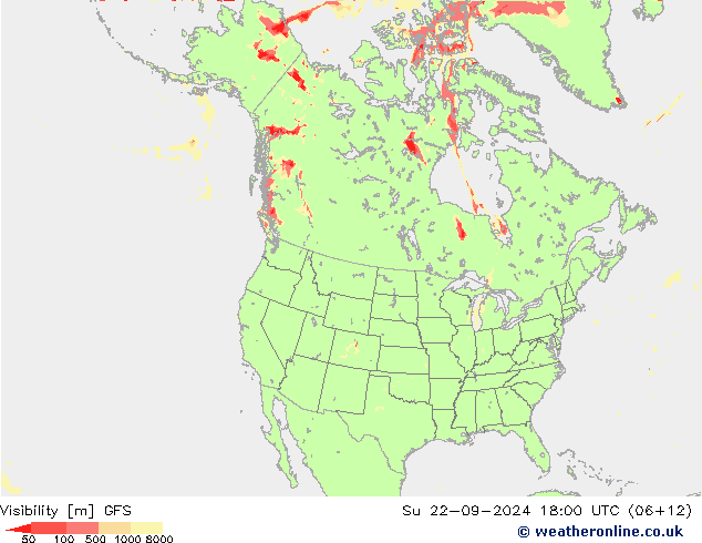 Sichtweite GFS So 22.09.2024 18 UTC