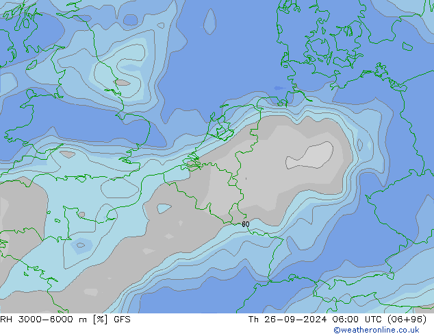 RH 3000-6000 m GFS Čt 26.09.2024 06 UTC