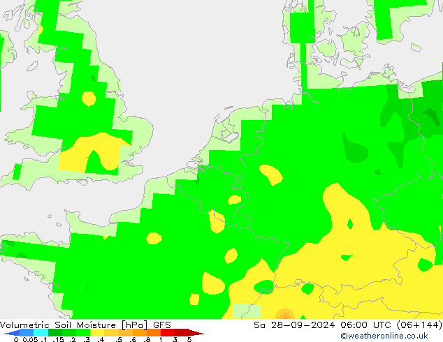 Wassergehalt GFS Sa 28.09.2024 06 UTC