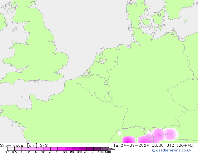 Schneemenge GFS Di 24.09.2024 06 UTC