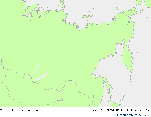 Theta-W Sıfır Seviyesi GFS Paz 22.09.2024 09 UTC