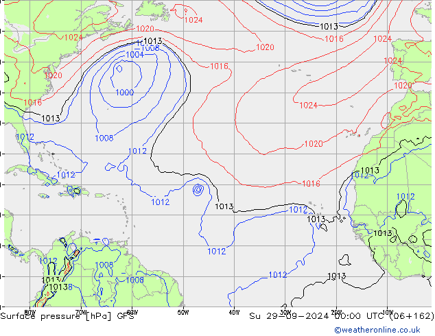 GFS: Ne 29.09.2024 00 UTC