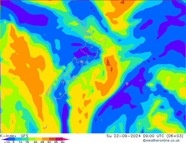 K-Index GFS Ne 22.09.2024 09 UTC