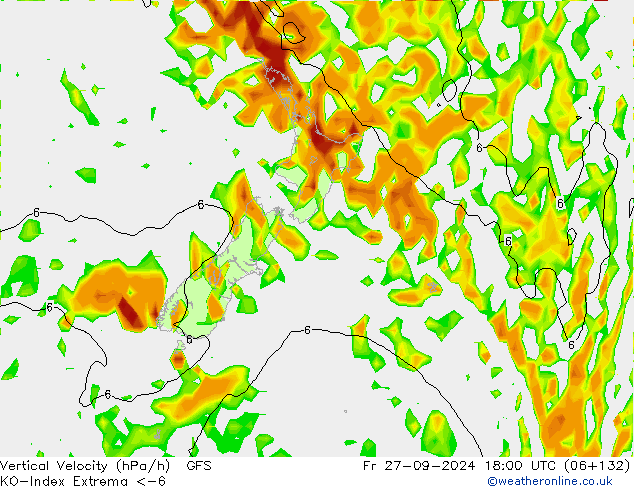 Convection-Index GFS Fr 27.09.2024 18 UTC