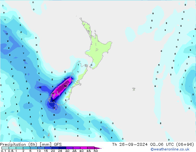 Z500/Rain (+SLP)/Z850 GFS Do 26.09.2024 06 UTC