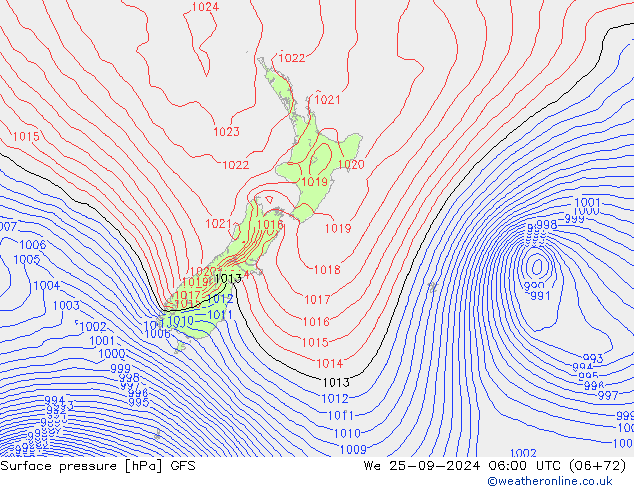 GFS: wo 25.09.2024 06 UTC