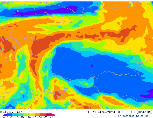 K-Index GFS Qui 26.09.2024 18 UTC