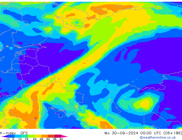 K-Index GFS ma 30.09.2024 00 UTC