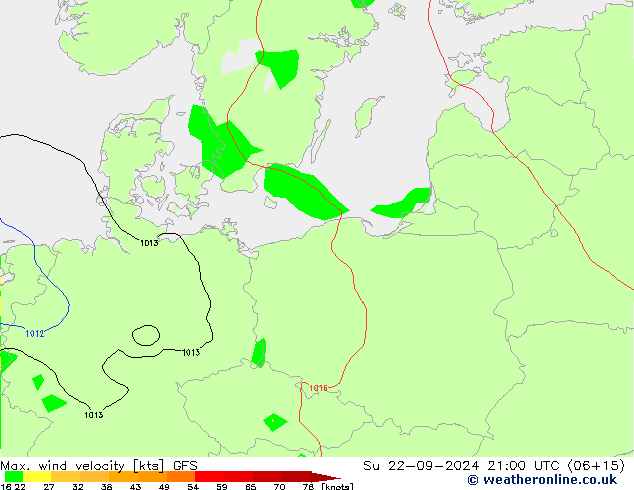 Max. wind velocity GFS Ne 22.09.2024 21 UTC