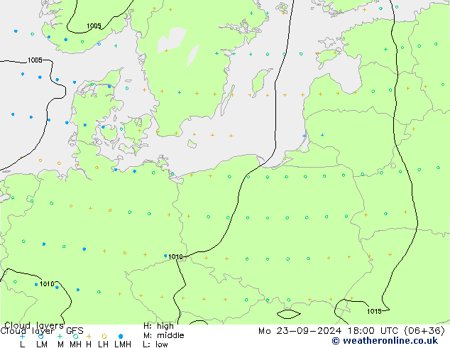 Cloud layer GFS Seg 23.09.2024 18 UTC