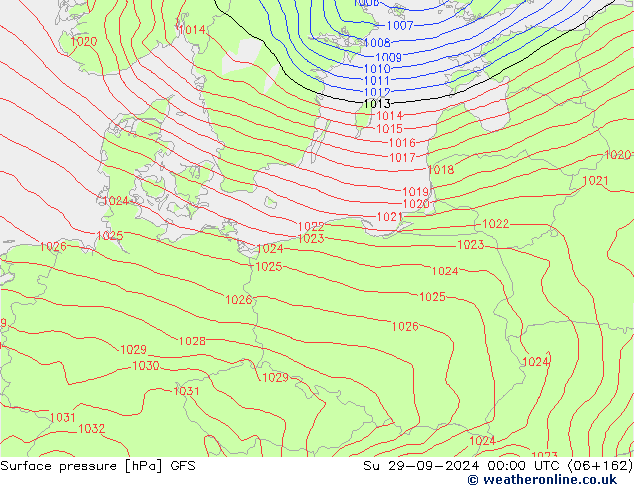 GFS: zo 29.09.2024 00 UTC