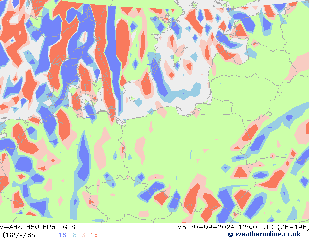 V-Adv. 850 hPa GFS Mo 30.09.2024 12 UTC