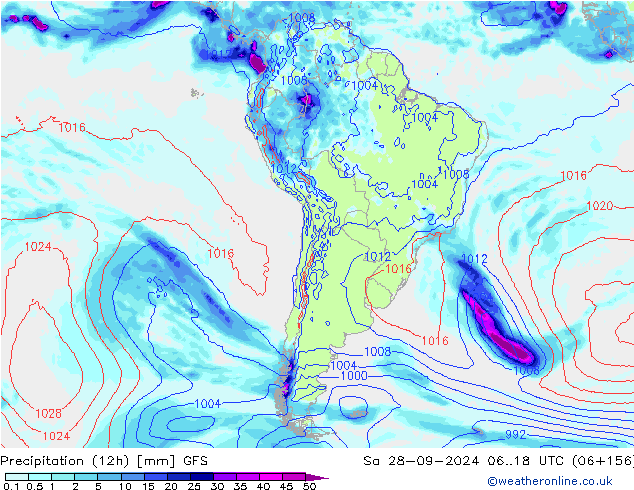 Nied. akkumuliert (12Std) GFS Sa 28.09.2024 18 UTC