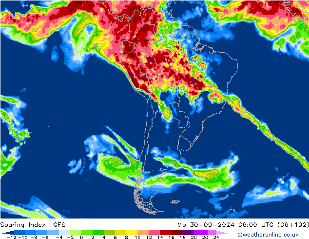 Yükselme İndeksi GFS Pzt 30.09.2024 06 UTC