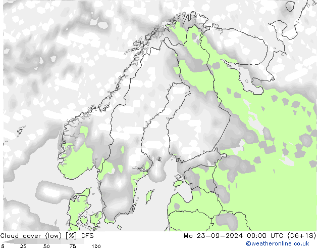 nuvens (baixo) GFS Seg 23.09.2024 00 UTC