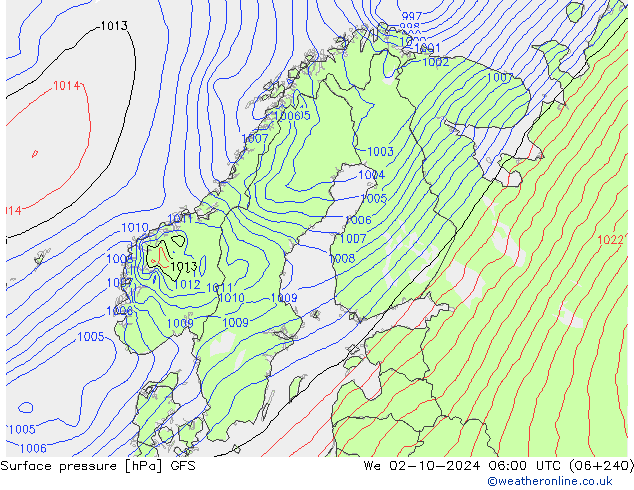 GFS: We 02.10.2024 06 UTC